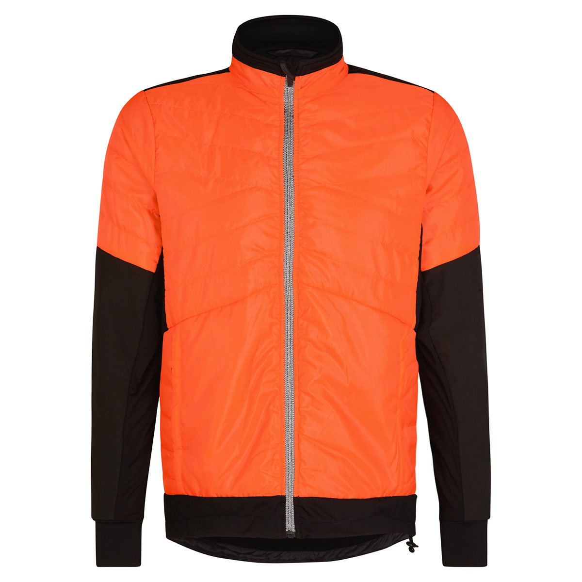 Activewear Ziener - jacheta ciclism cu maneca lunga pentru barbati Neki jacket - negru portocaliu neon