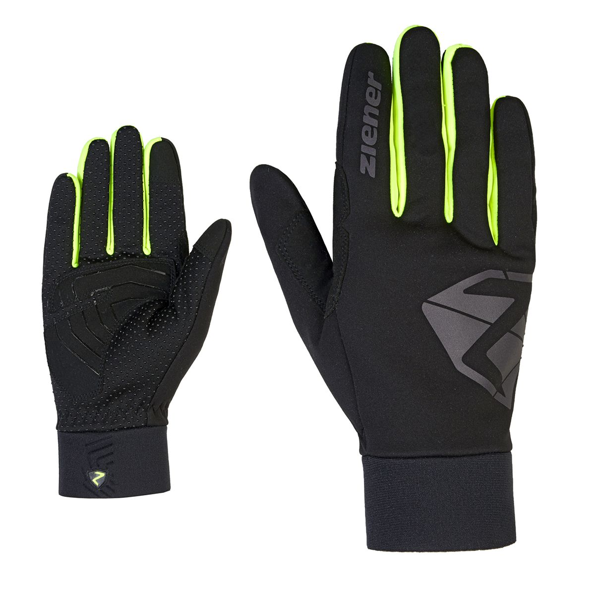 Ziener Ziener - manusi ciclism pentru adulti degete lungi Dojan Touch - negru verde galben fluo poison