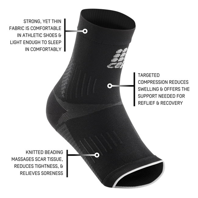 CEP - ortho fascie plantara - Compression Plantar Sleeves - Negru| Gri
