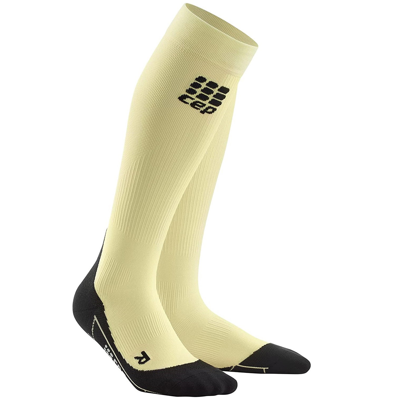 Sporting Goods CEP - Sosete de compresie pentru femei Women Running socks - galben lamaie negru lunges lemon