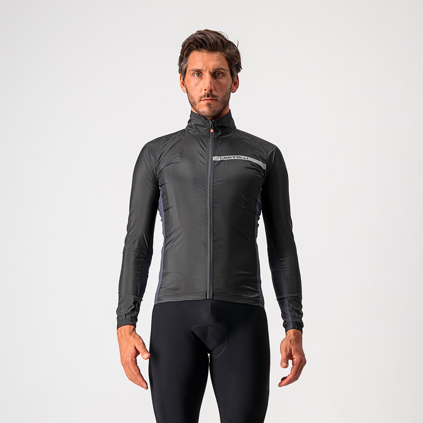 Bicycle Activewear Castelli Squadra stretch - jacheta ciclism anti vant - negru-antracit