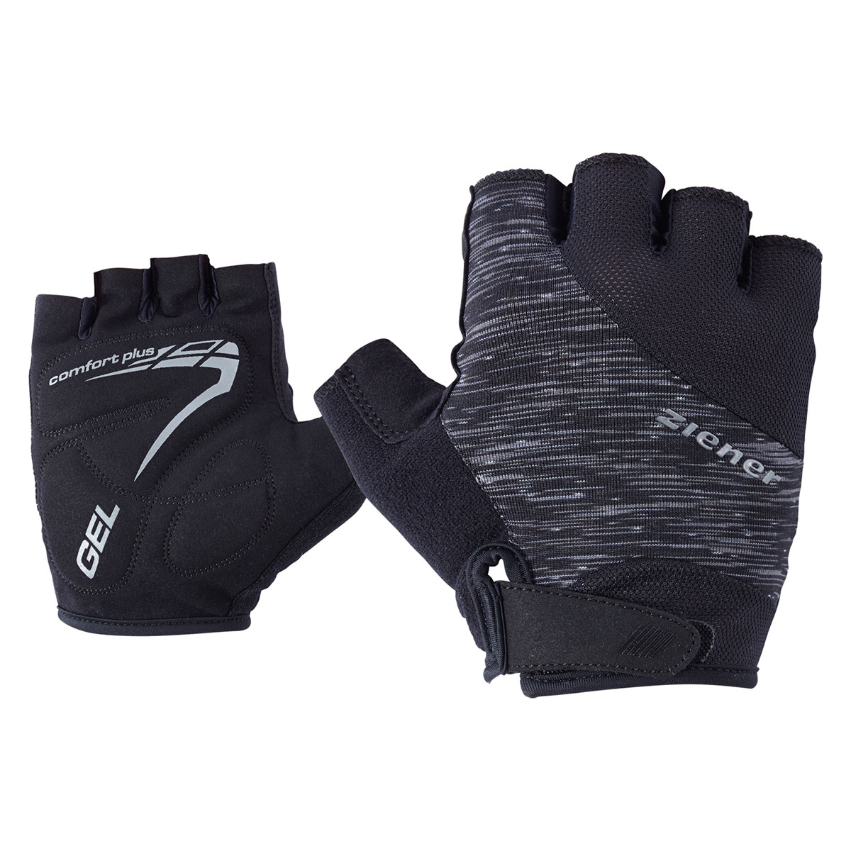Ziener Ziener - manusi ciclism degete scurte Ceniz Gloves - negru melanj