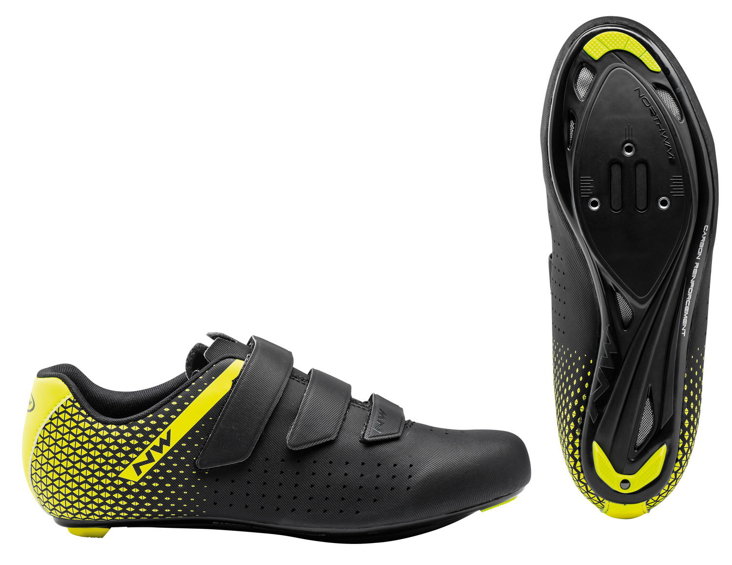 Northwave Northwave - pantofi ciclism sosea - Core 2 - Black | Yellow Fluo