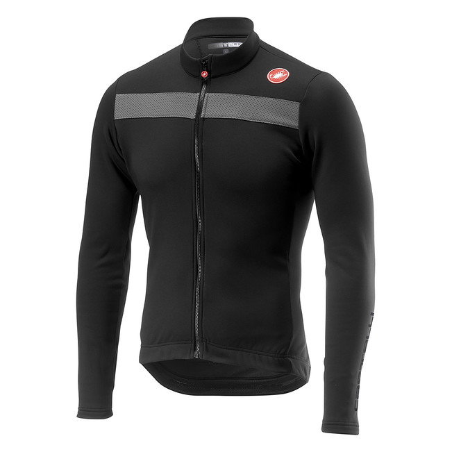 Castelli Castelli - bluza ciclism maneca lunga Puro 3 Jersey FZ - negru gri