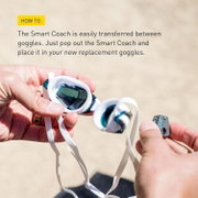 Finis - ochelari inot adulti Smart Google - alb gri inchis fumuriu