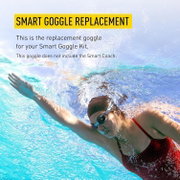 Finis - ochelari inot adulti Smart Google - alb gri inchis fumuriu