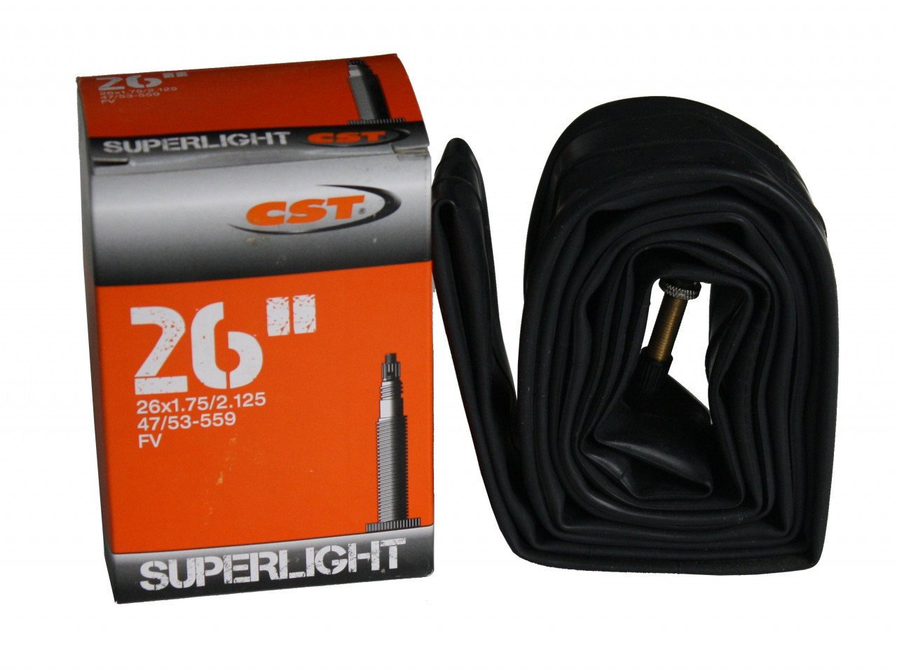 Bicycle Tubes CST - camera bicicleta 26" Superlight 26x1.75/2.125 - 47/53-559 - valva presta FV 35mm