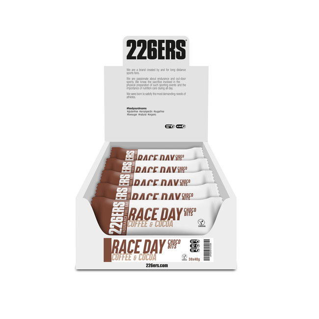 226ers - baton energie vegan - Race Day Bar Choco Bits - cafea si cacao - 40g