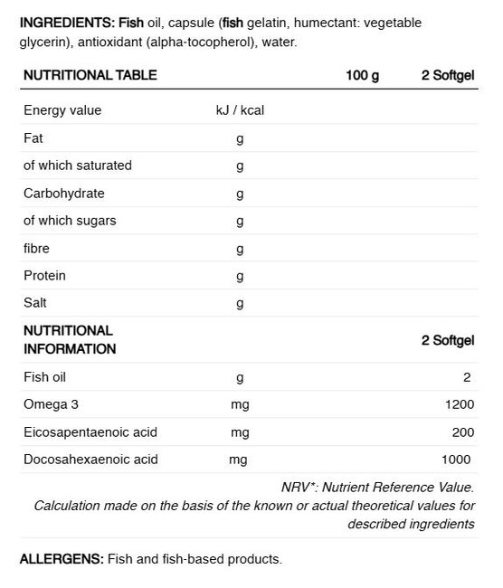 Capsule cu ulei de pește 226ers Fish Oil Omega 3 - 120 capsule