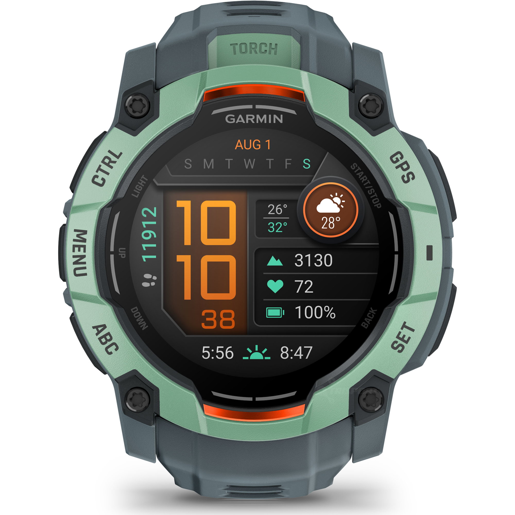 Watches Garmin INSTINCT 3 - 50 mm AMOLED verde Neo Tropic - smartwatch robust cu GPS