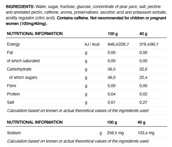 226ers - gel energie - consistenta de jeleu - Hydrajelly - Cola - 40g