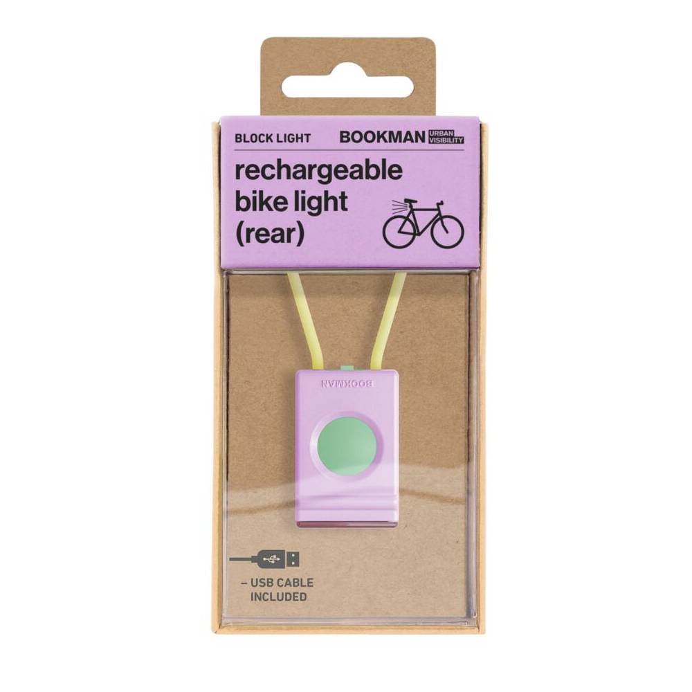 Bicycle Accessories Bookman - lumina spate reincarcabila - 18 lumeni - roz
