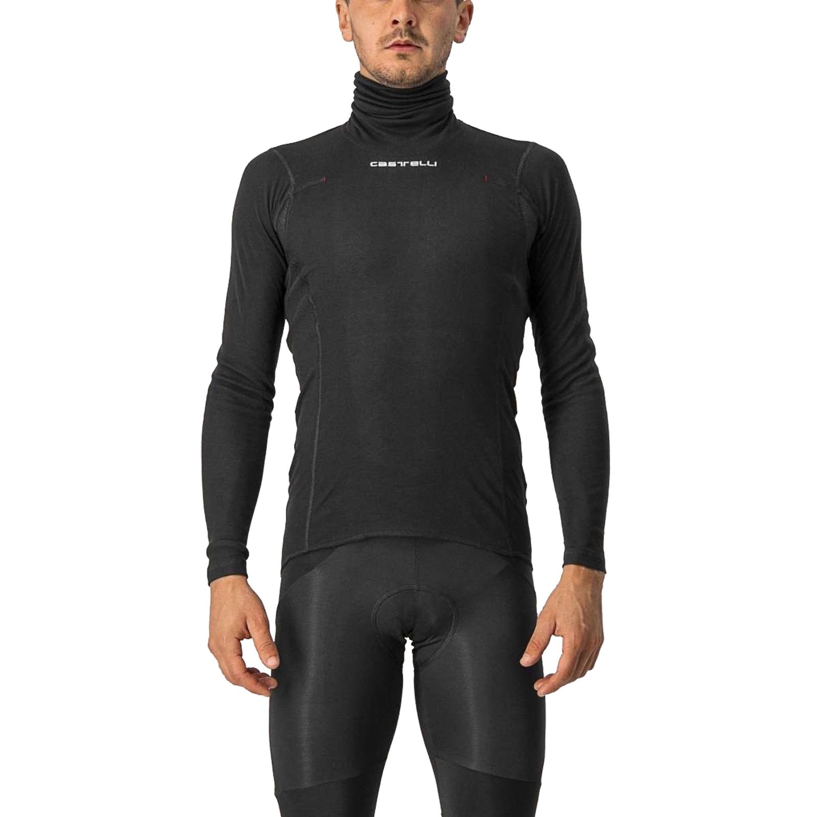 Castelli Castelli - Bluza de corp cu maneca lunga si guler Flanders Neck Warm - negru
