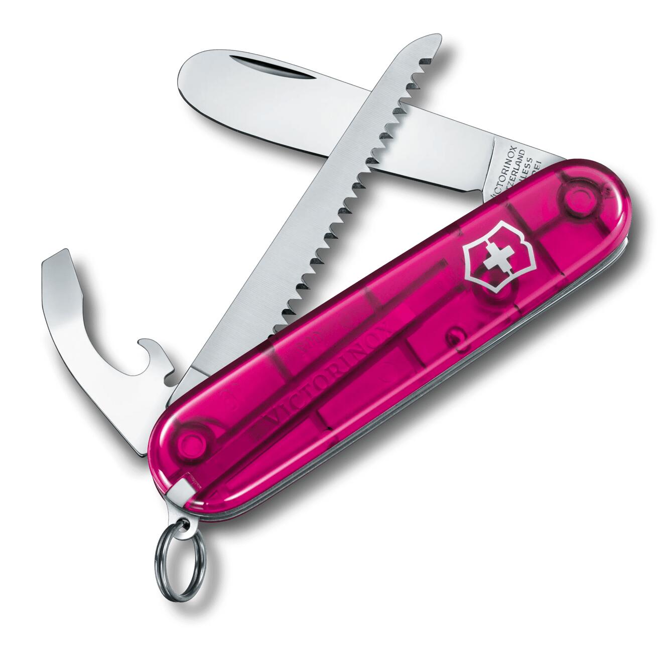 Leatherman Victorinox - briceag multifunctional - 9 functii - My First Victorinox - roz