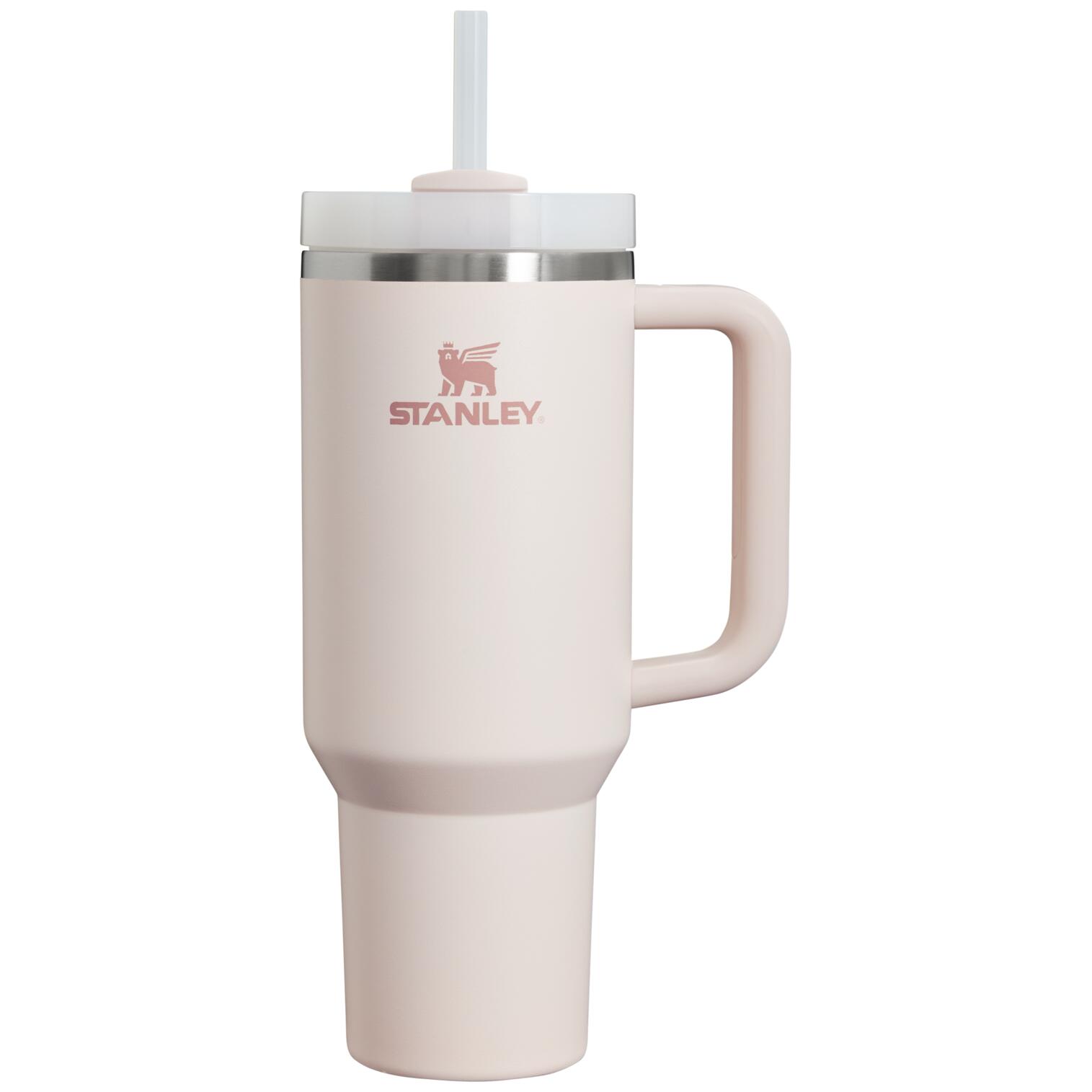 Stanley Stanley - termos tip sticla cu pai - Quencher H2.0 Flowstate Tumbler - Rose Quartz - 1.18 L