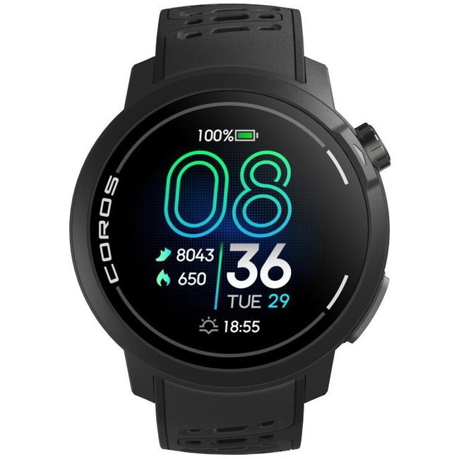 Coros - Pace Pro - ceas multisport GPS - curea silicon - Negru
