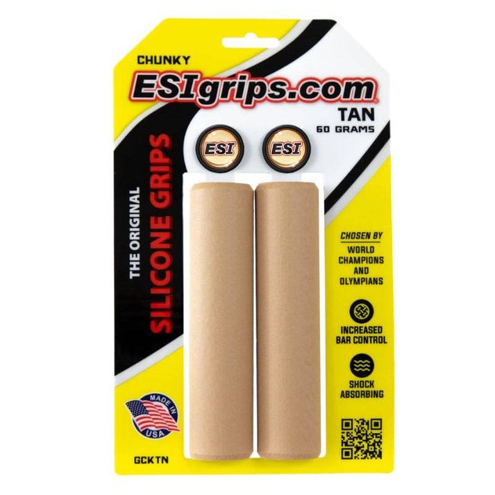 Bicycle Handlebar Grips & Decor ESI - mansoane 32mm - Chunky - maro