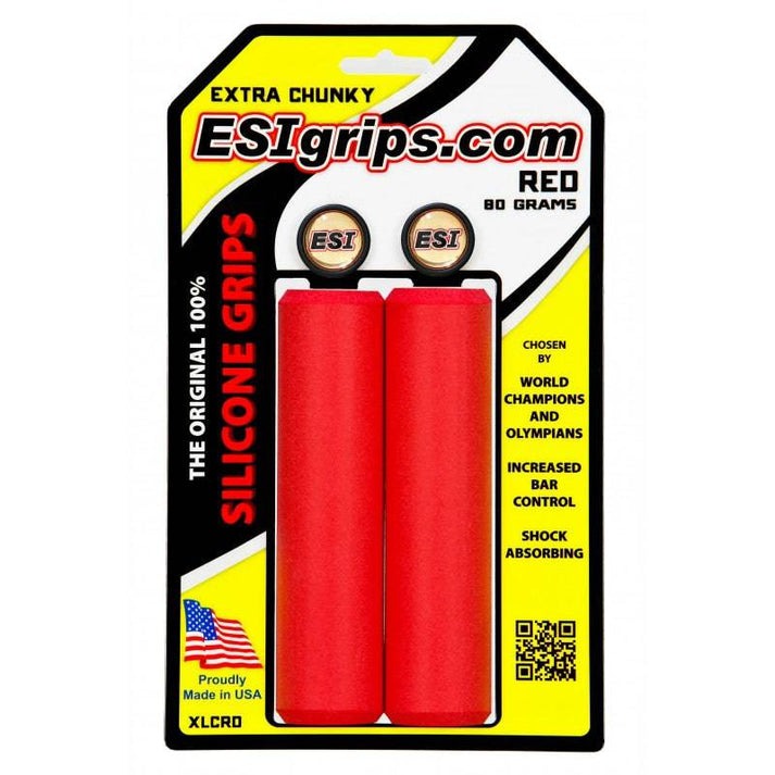 Bicycle Handlebar Grips & Decor ESI - mansoane 34mm - Extra Chunky - rosu