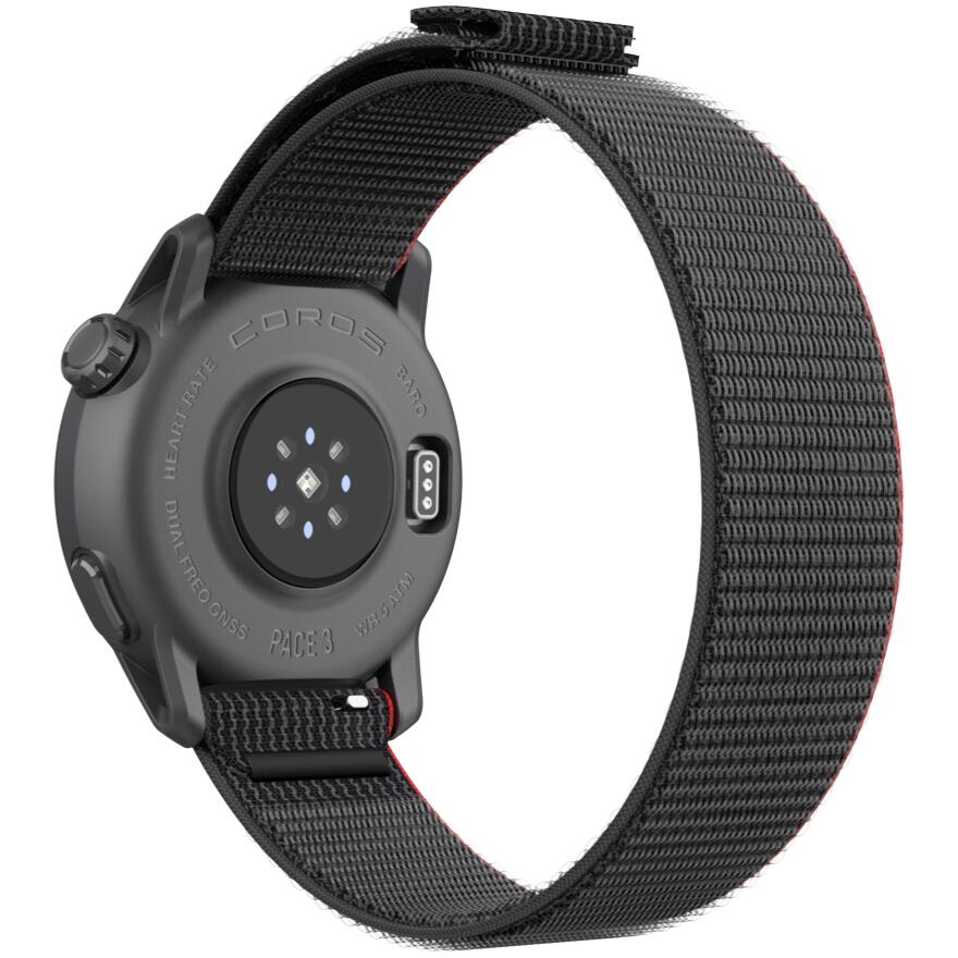 Coros - Pace 3 - ceas multisport GPS - negru rosu Ink - curea