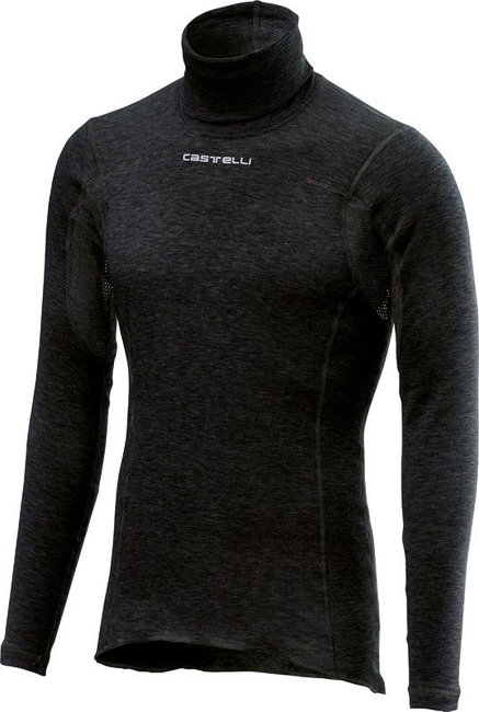 Castelli - Bluza de corp cu maneca lunga si guler Flanders Neck Warm - negru