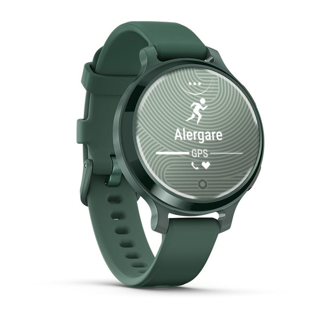 Garmin - Lily 2 Active - verde Jasper Green Bezel - curea de silicon Jaspers Green