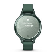 Garmin - Lily 2 Active - verde Jasper Green Bezel - curea de silicon Jaspers Green