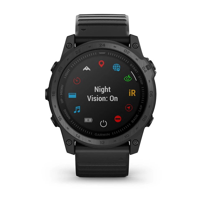 Garmin - Tactix 7 Sapphire ceas multisport cu GPS - ramă neagră Titanium DLC și curea din silicon neagră