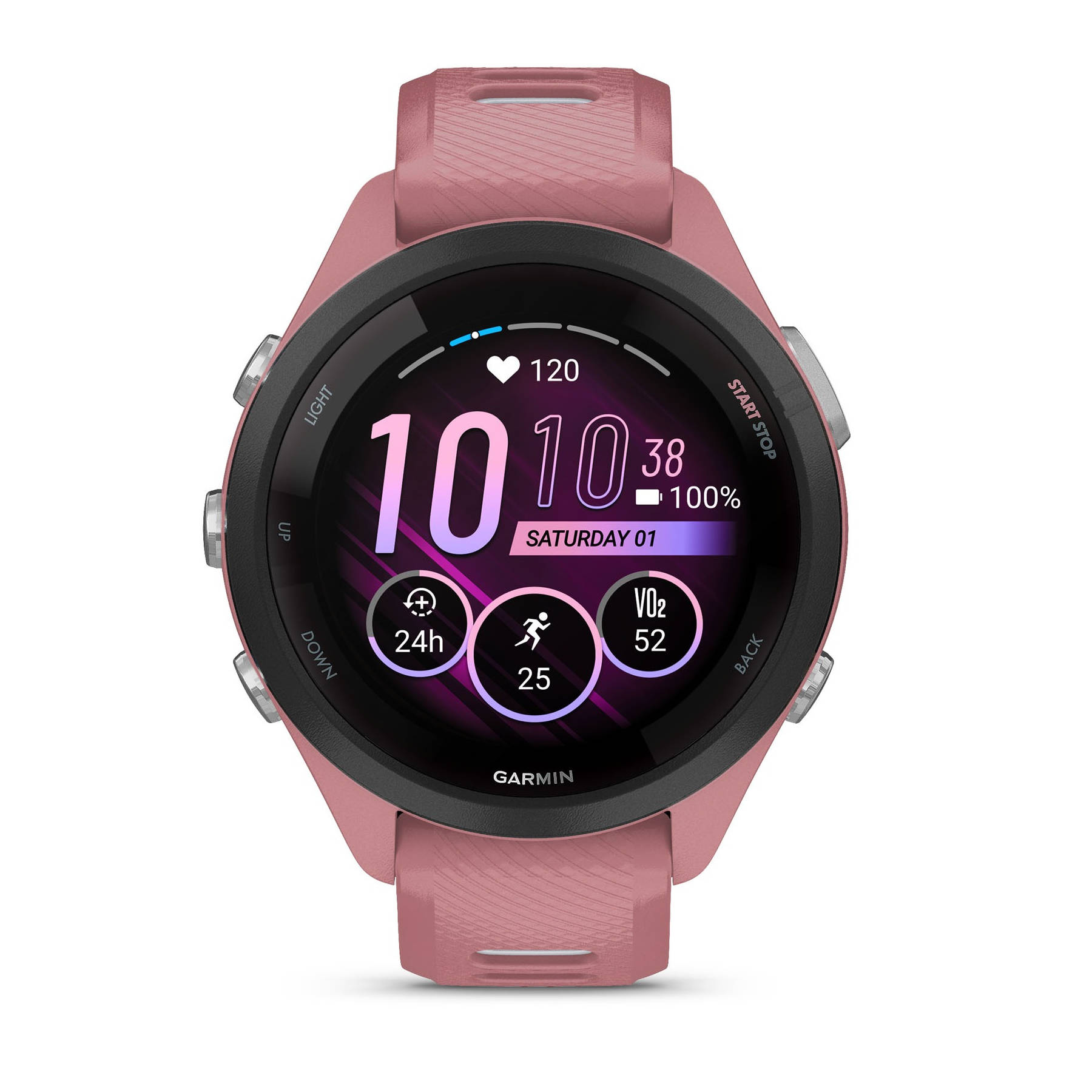 etichete autocolante Garmin Forerunner 265s ceas multisport GPS AMOLED 42 mm - roz