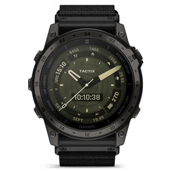 Garmin - Tactix 7 AMOLED Sapphire ceas multisport cu GPS - ramă neagră Titanium DLC și curea din silicon neagră + nailon