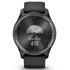 Garmin - vivomove Trend - Ramă Neagra din oţel inoxidabil - carcasa neagra - bratara silicon neagra