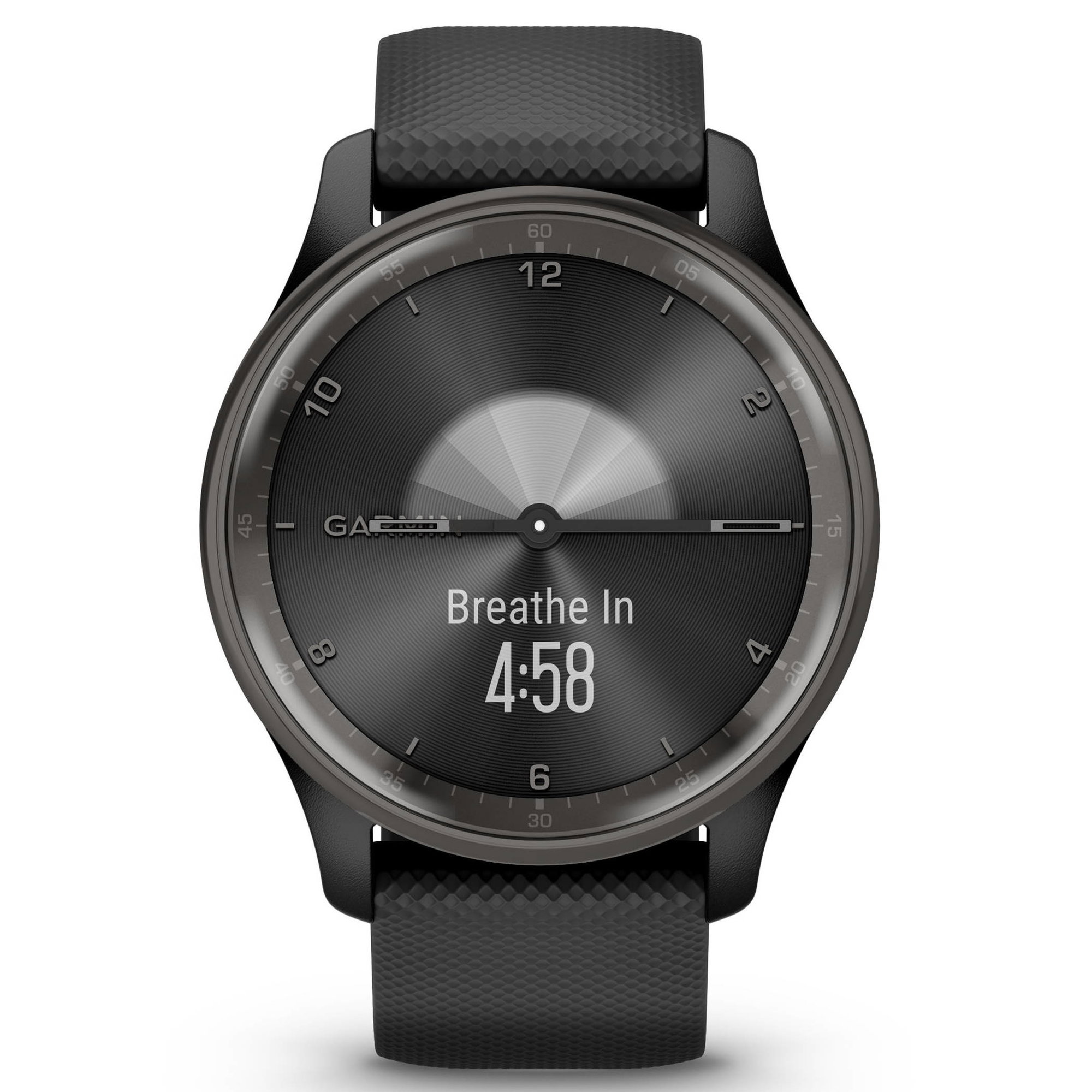 Watches Garmin - vivomove Trend - Ramă Neagra din oţel inoxidabil - carcasa neagra - bratara silicon neagra