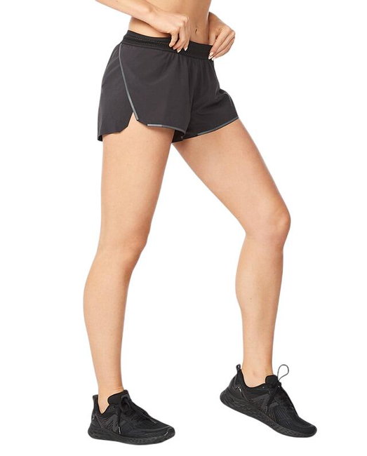 2XU - Pantaloni scurti de alergare pentru femei - Light Speed 3" Short - negru reflectorizant