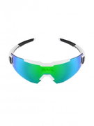 Spiuk - ochelari soare sport - Profit - rama alba - lentila oglinda albastra-verde cat. 3 + lentila transparenta