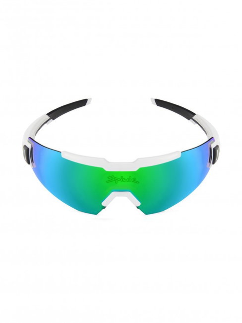 Spiuk - ochelari soare sport - Profit - rama alba - lentila oglinda albastra-verde cat. 3 + lentila transparenta