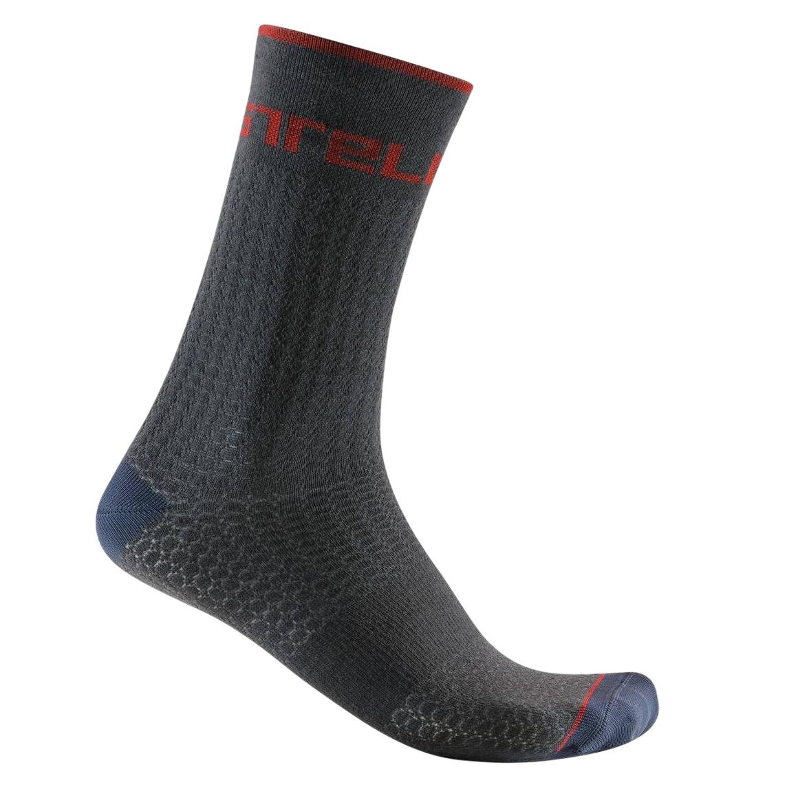 Castelli Castelli - sosete ciclism - Distanza 20 - antracit | rosu
