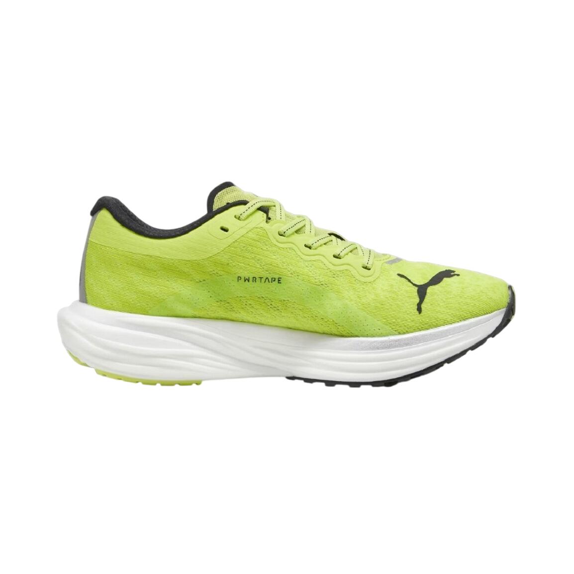 Puma Puma - pantofi alergare pentru barbati Deviate Nitro 2 - verde fluo Lime Pow negru alb