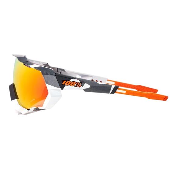 100% - Ochelari - SPEEDTRAP - Soft Tact Grey Camo - HiPER Red Multilayer Mirror Lens