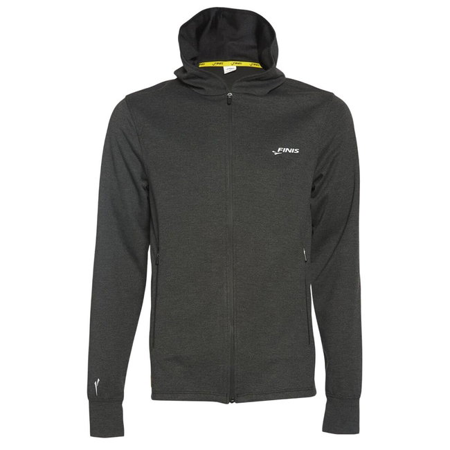 Finis - hanorac bumbac cu fermoar pentru barbati Tech Jacket Mens - negru