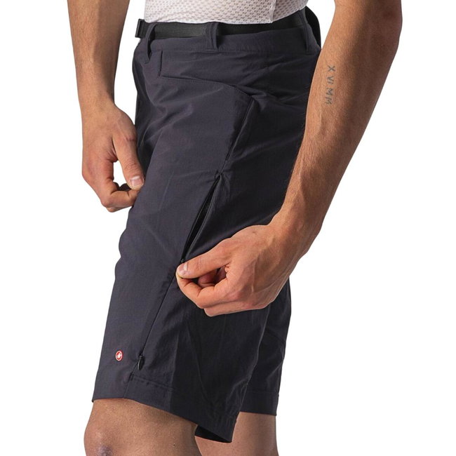 Castelli - pantaloni ciclism scurti si largi pentru barbati Unlimited Trail Baggy Short - negru
