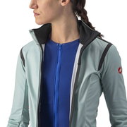 Castelli - jacheta ciclism vreme rece pentru femei Alpha Ros 2 W Jacket - albastru deschis negru