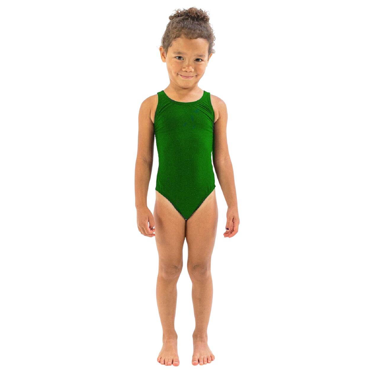 Finis Finis - Costum de baie intreg Fete Bladeback - Verde Maze