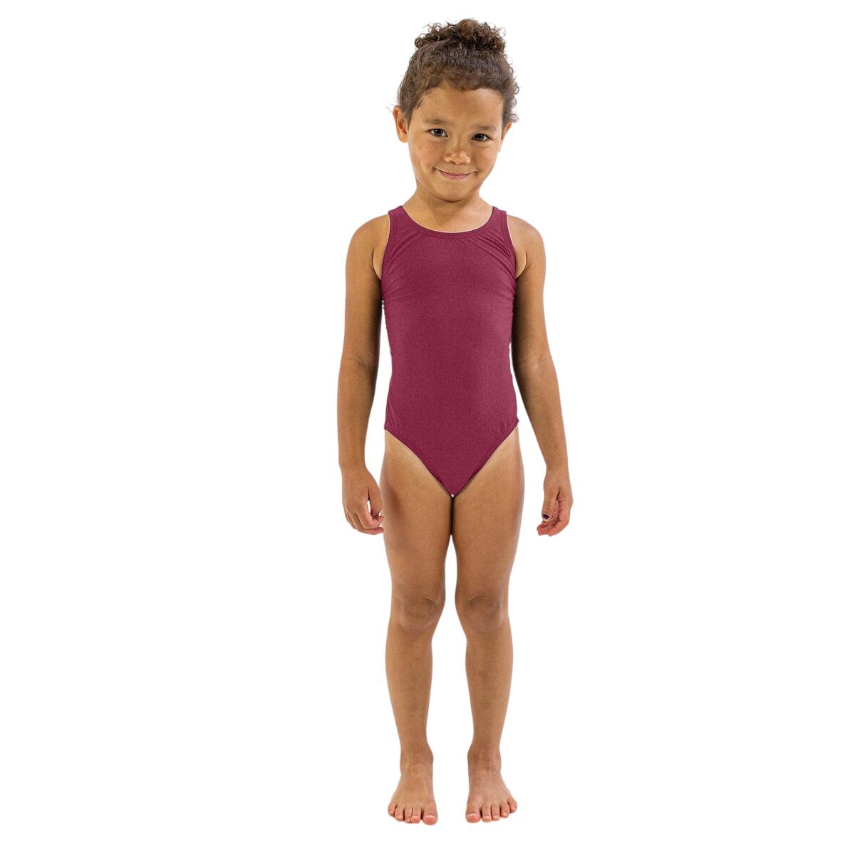 Finis Finis - Costum de baie intreg Fete Bladeback - mov inchis cabernet solid