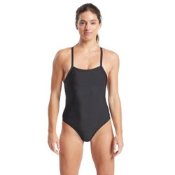 Finis - Costume de baie intreg pentru femei - Skinback Solid - negru