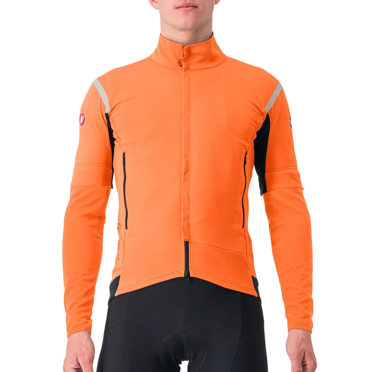 Castelli Castelli - Jacheta ciclism vreme rece sau iarna Perfetto RoS Convertible Jacket - portocaliu gri inchis