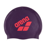 Arena - casca inot silicon - Big Logo - Plum I Bright I Coral