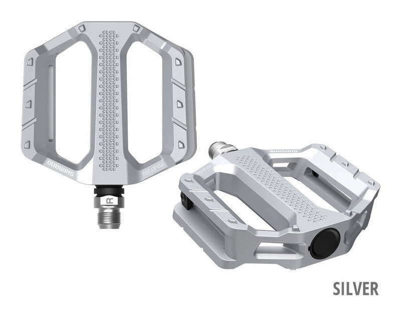 Bicycle Pedals Shimano - pedale MTB flat - PD-EF202 - argintiu