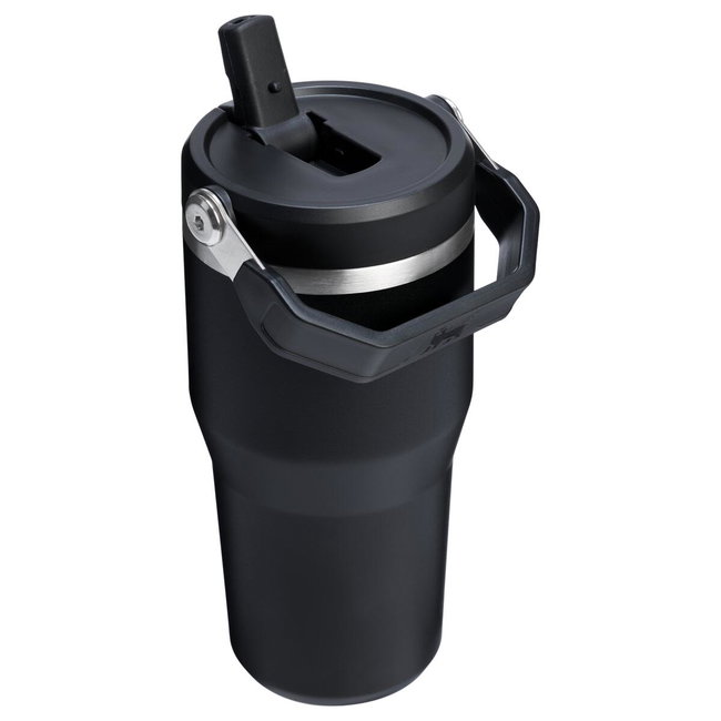 Stanley - termos tip sticla cu pai - IceFlow™ Flip Straw Tumbler - 0.6L - negru