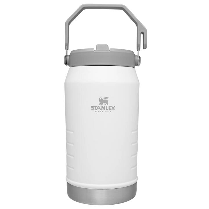 Stanley Stanley - termos clasic cu maner - The IceFlow Flip Straw Jug - alb - 1.9 Litri