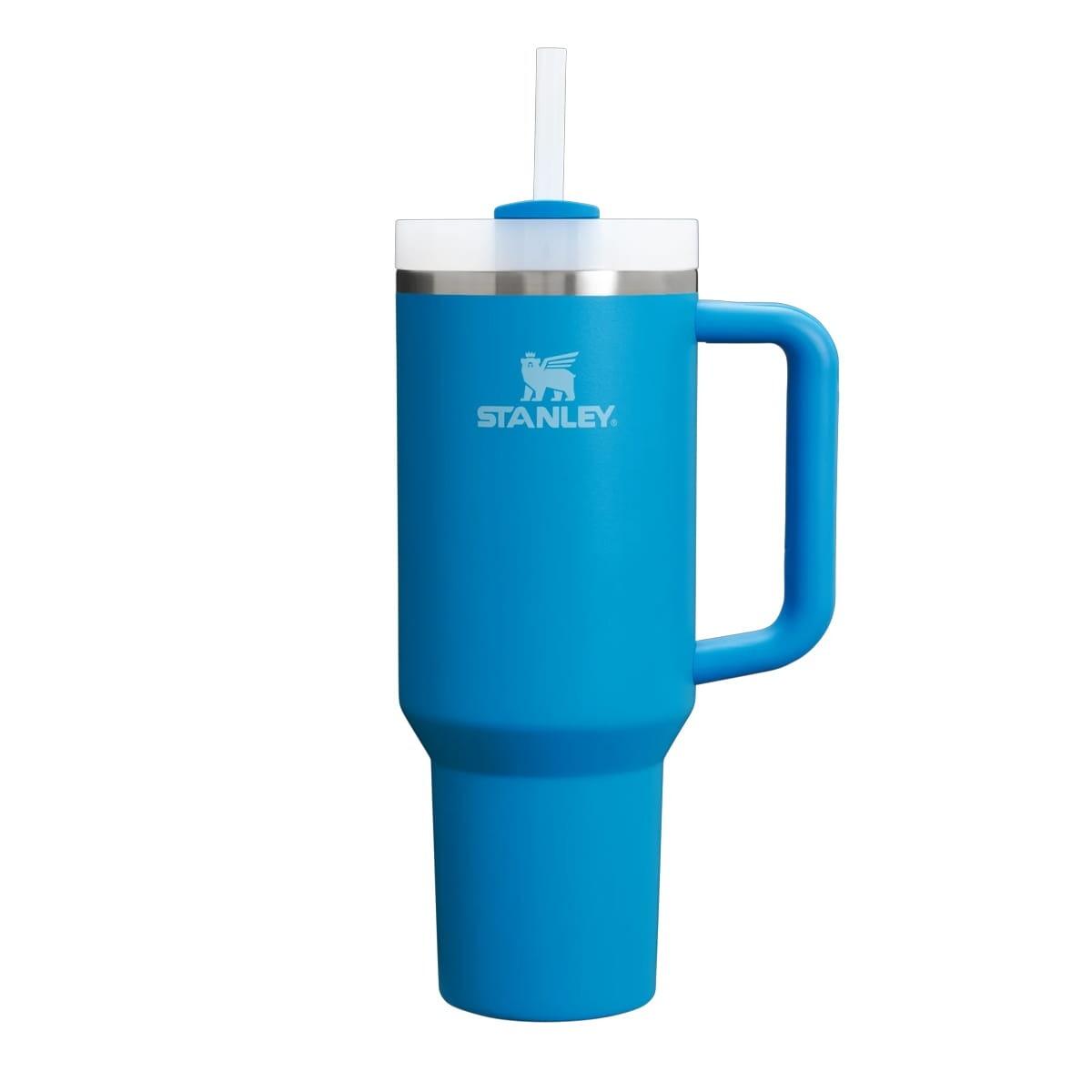 pahare ieftine producator Stanley - termos tip sticla cu pai - Quencher H2.0 Tumbler - Bleu - 1.18L