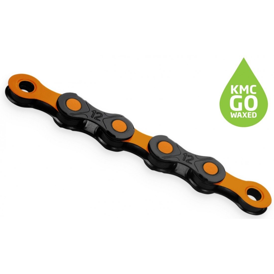 Bicycle Chains KMC - lant - 12 viteze - DLC 12 Negru I Portocaliu - 126 zale ceruit